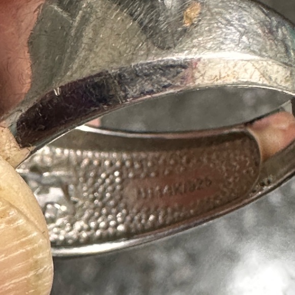 MEN'S 9.25 SS & 14K DIAMONELLE RING - Picture 7 of 9